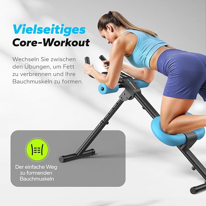 MERACH Bauchtrainer Bauchmuskeltrainer für Zuhause Multifunktionale Trainingsgerät für Ganzkörpertraining Abdominal Ab Machine mit LCD-Monitor