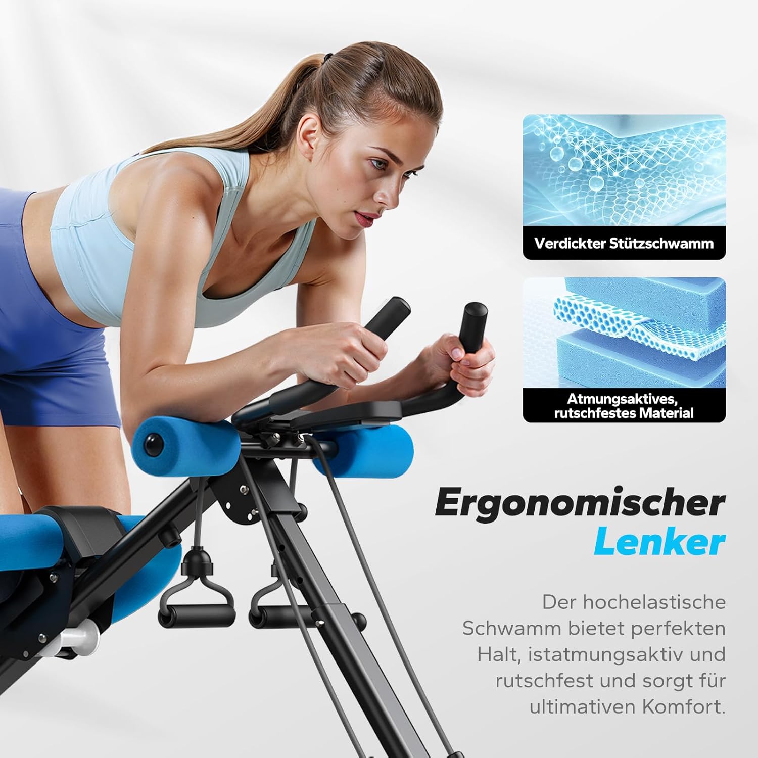 MERACH Bauchtrainer Bauchmuskeltrainer für Zuhause Multifunktionale Trainingsgerät für Ganzkörpertraining Abdominal Ab Machine mit LCD-Monitor